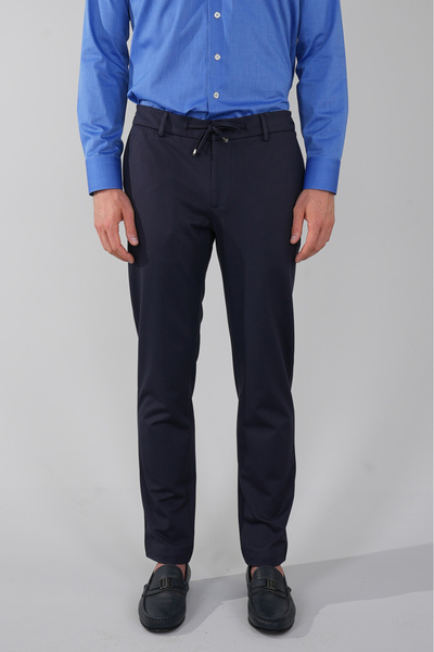 Bisse Erkek Fermuarlı Jagger Spor Lacivert Pantolon