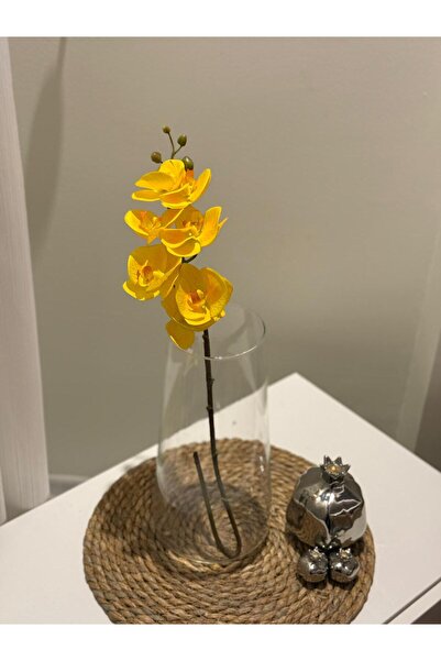 BY EDA İLHAN ÇİÇEKÇİLİK YAPAY Islak Dokulu Lüks Sarı Lale- Tek Adet- Gerçek G...