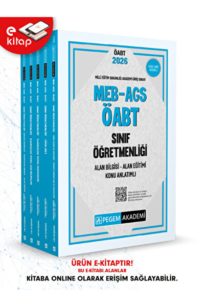 Pegem Akademi 2026 MEB-AGS ÖABT Sınıf Öğretmenliği Konu Anlatımlı E-Kitap Seti