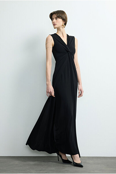 Love My Body Moda Tutkusu V Yaka Uzun Örme Elbise