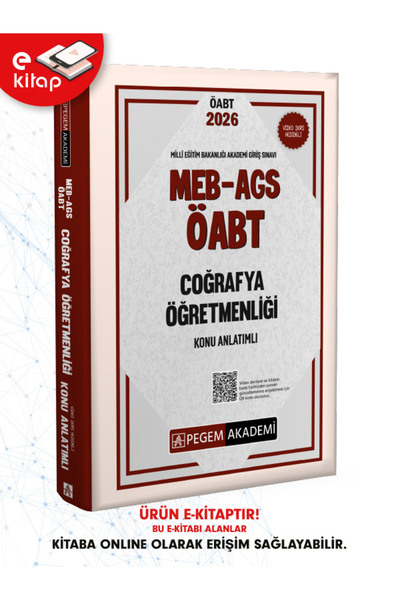 Pegem Akademi 2026 MEB-AGS ÖABT Coğrafya Öğretmenliği Konu Anlatımlı E-Kitap