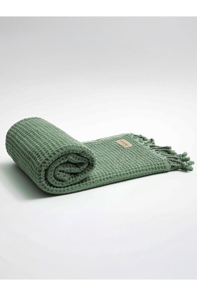 RU RUIADA 100% Cotton Waffle Peshtemal Water Green – Soft, Absorbent, Quick-D...