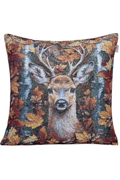 Believe Tapiserie decorativă din jacquard cu frunze de cerb, cu sclipici, pen...