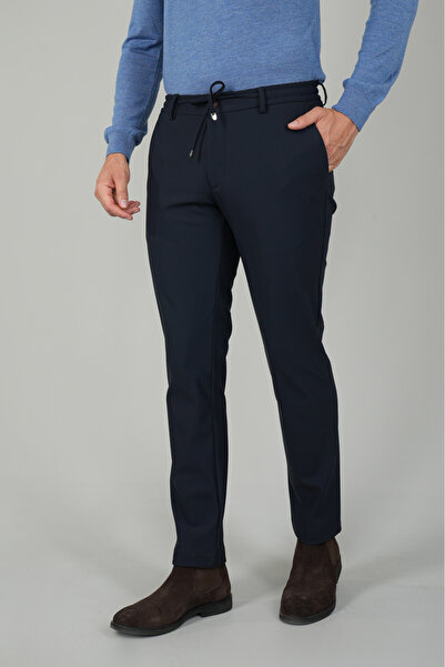 Bisse Erkek Lastikli Bağcıklı Spor Jagger Lacivert Pantolon