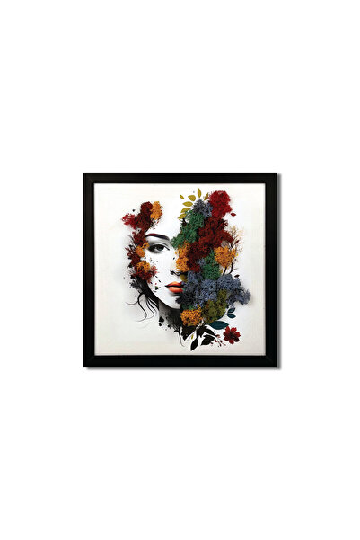 4Decor Tablou canvas cu licheni, Autumn Girl, 35x35 cm, MH0009