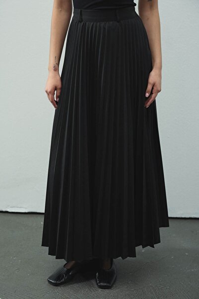 Hooopstore Pilisoley Polyviscon Black Skirt