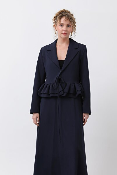 Loreen Women's Flywheel Detailed Jacket Set - 20650Tks - Navy