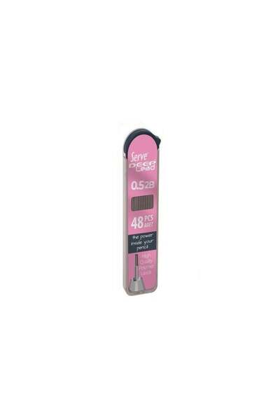 Serve Deep Lead 0.5 mm 2B 48'li Kalem Ucu - Pastel Pembe