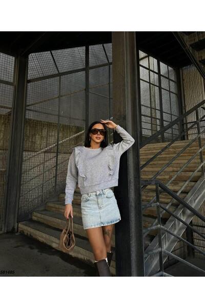 Modafeminen Three-thread sweatshirt 581485 gray