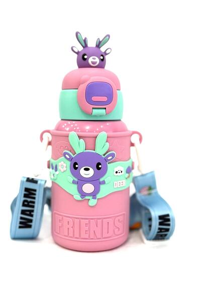 HTC AKSESUAR Karikatür hayvanlar 450 ml 316 Paslanmaz Çelik Çocuk ve Öğrenci ...