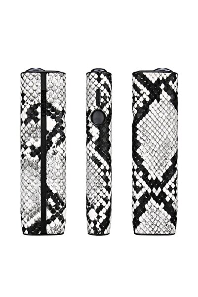 OEM Case for IQOS Iluma One — Snake Pattern White, Shockproof & Scratch-Resistant (TPU+PU+PC)