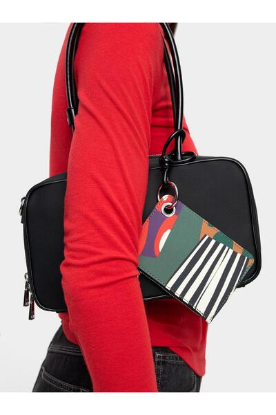 PARFOIS Charm'lı Teknik Kumaş Bowling Çanta