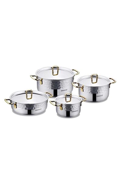 KORKMAZ 8-piece Stainless Steel Cookware Set Irna (18/10)