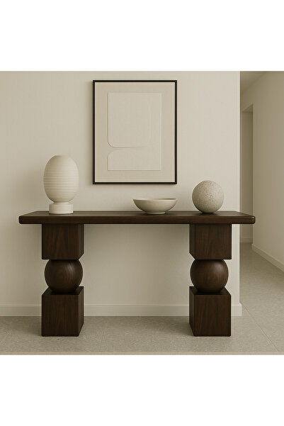 Trihome Masif Ceviz Ahşap Modern Tasarım Dresuar – El Yapımı Modern Minimal Tarz