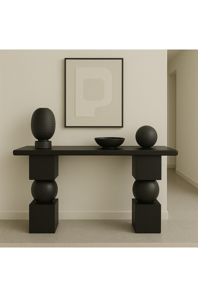 Trihome Masif Ceviz Ahşap Modern Tasarım Dresuar – El Yapımı Modern Minimal Tarz