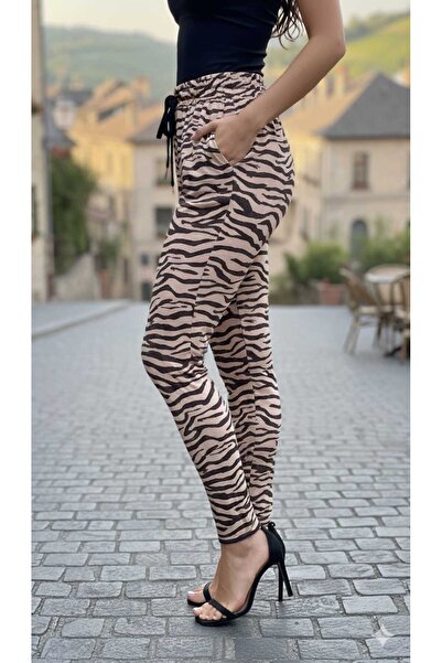 MODA Leopar desenli premium kalite şık pantolon