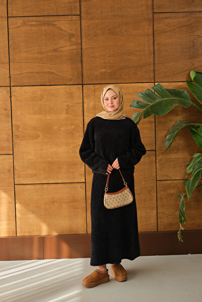 LOCCO Women's Lotus Skirt Suit Black