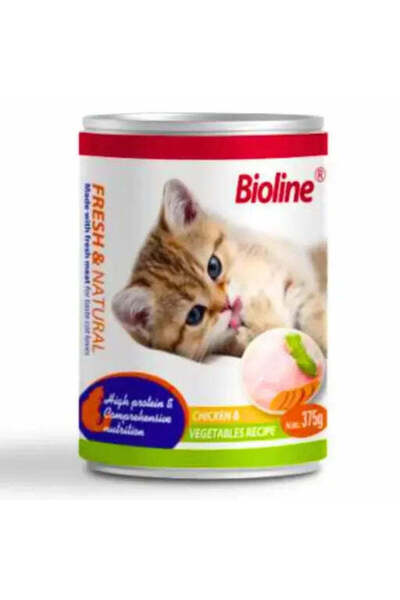 Bioline Canned Cat Food 375g - Chicken & Vegetables