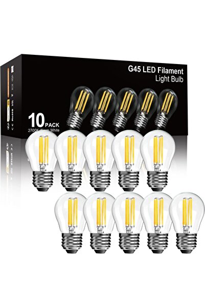 Generic BRIMAX Dimmable LED Bulb G45 E27 4W (40W eq), 2700K Warm White, 220-240V, Pack of 10