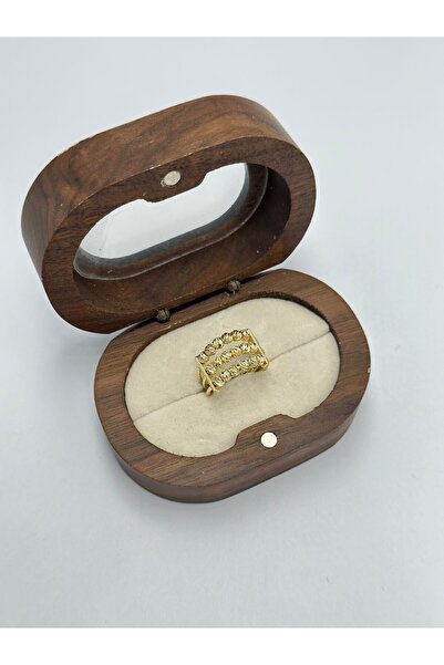 MyladyAccessoriess خاتم دوريكا بثلاثة صفوف (مطلي بالنحاس) (قابل للتعديل)