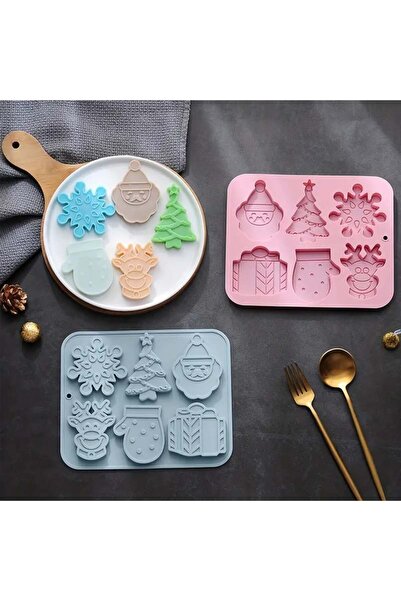 Dharst Silicone mold with 6 Christmas patterns - V2