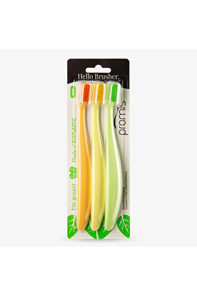 Promis Promis Toothbrush Soft Periuță de dinți 3 bucăți Portocaliu, Galben, V...