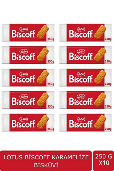 Lotus Biscoff Karamelize Bisküvi 250 gr X 10 Adet 250gr