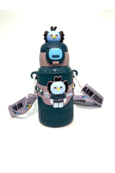 HTC AKSESUAR Cartoon Animals 450 ml 316 Stainless Steel Children's and Student's Thermos