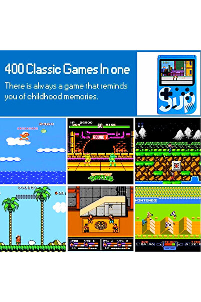 SprintMag Retro Gameboy Portable Video Game Console 400 Games TV Connection 3″ HD Screen Albastru Battery