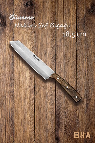 B-H-A BIÇAKÇI HACI AHMET Sürmene BHA Ahşap Nakiri Şef Bıçağı Aşçı Mutfak Pasl...