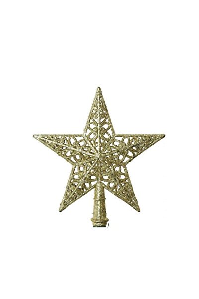 EXİZTİCARET Pine Tree Ornament Gold Tree Topper Star 18cm- Model 2