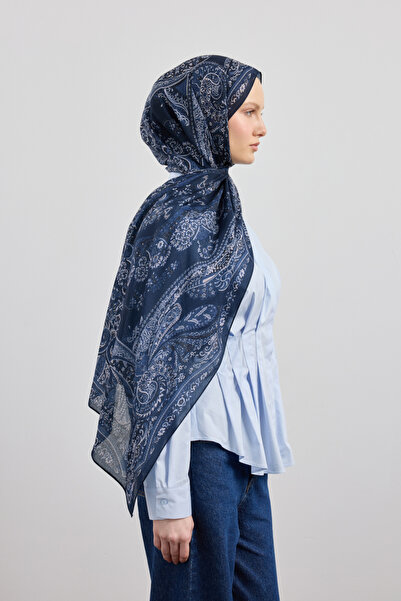 Qef Cotton Shawl Flow Indigo