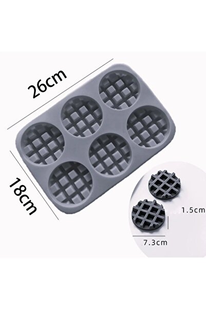 Dharst Silicone mold for Waffe (goffre) - 6 cavities