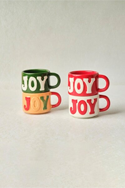 Karaca Σετ φλιτζάνια τσαγιού για 4 άτομα με βάση Πρωτοχρονιάτικο Χαρούμενο Πρωτοχρονιά 150 ml