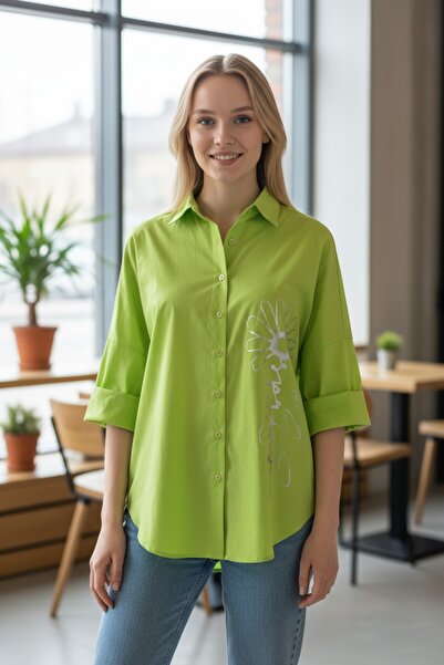 SEAY ITALY Kolu Apoletli Baskılı Gömlek