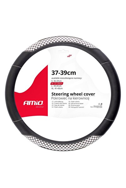 AMIO Husa steering wheel Racing Flag, SWC-39-M (37-39 cm)