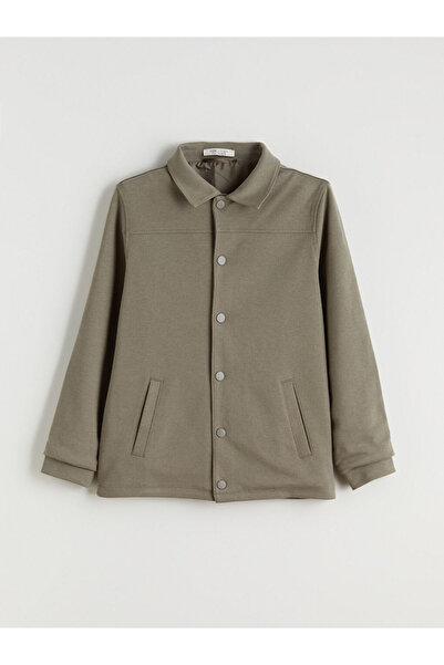 LC Waikiki Green Shirt Collar Boy's Jacket