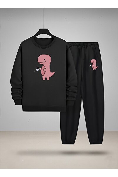 LORVEX Set de trening pentru copii cu gâtul rotund tricou și pantaloni de tre...