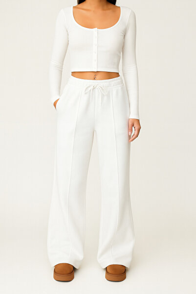 KANDEMİR TEKSTİL Çimalı 3 İplik Şardonlu Oversize, Kalın Kumaş, Kışlık Polar ...