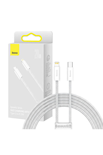 Baseus Cablu USB-C pentru seria Lightning Dynamic, 20W, 2m (alb)