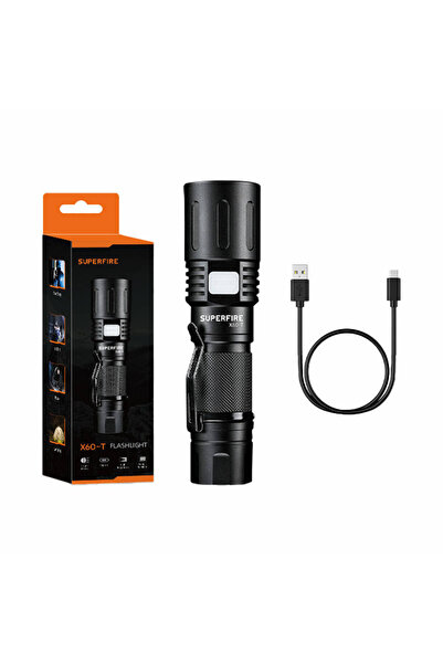 SUPERFIRE Latarka X60-T, 1500lm, USB