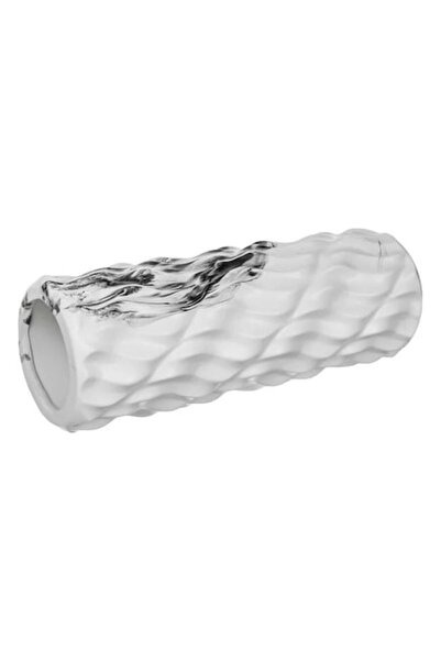 AB HOMES Foam Roller, 33 x 12 cm, white tie-dye, for stretching, massage and muscle recovery