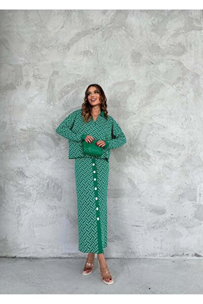 TANO Atelier PETEK DESEN DÜĞMELİ ETEK