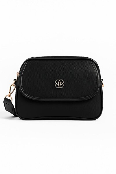 Av A Dos Women's Black Multi-Compartment Faux Leather Classic Hand Shoulder Bag