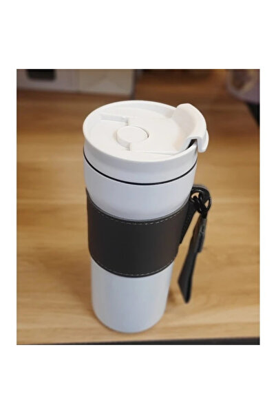 Other كوب سفر مع غلاف جلدي