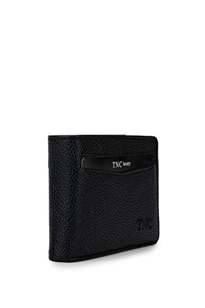 Tamer Tanca Men's Genuine Leather Black Caviar Wallet Wallet