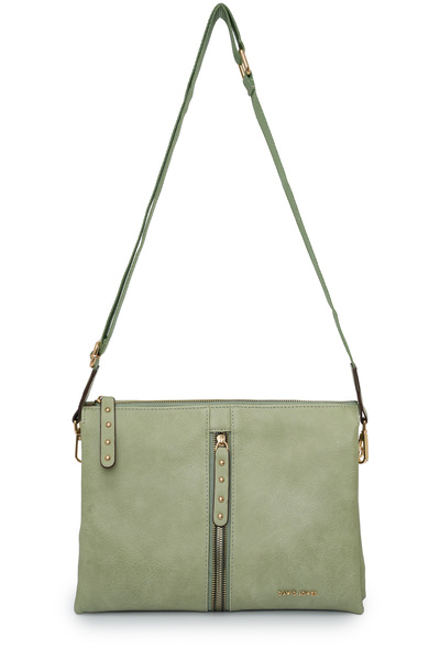 David Jones Crossbody Bag with Flap and Zipper Detail Dj245-2