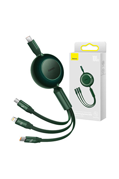 Baseus Cablu USB-C 3-in-1 Bright Mirror 4 pentru micro USB / USB-C / Lightnin...