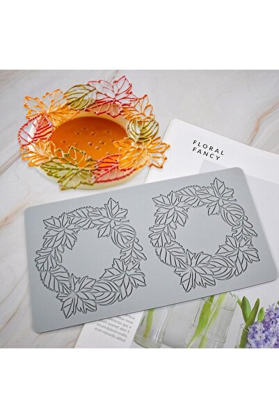 Dharst Silicone mold for lace - Leaf wreath - T13156