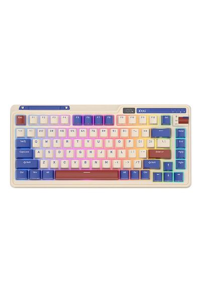 ROYAL KLUDGE KZZI K75 pro RGB wireless mechanical keyboard, Moment Switch (retro-blue) (QWERT